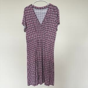 Croft & Barrow Pink Floral Midi Dress